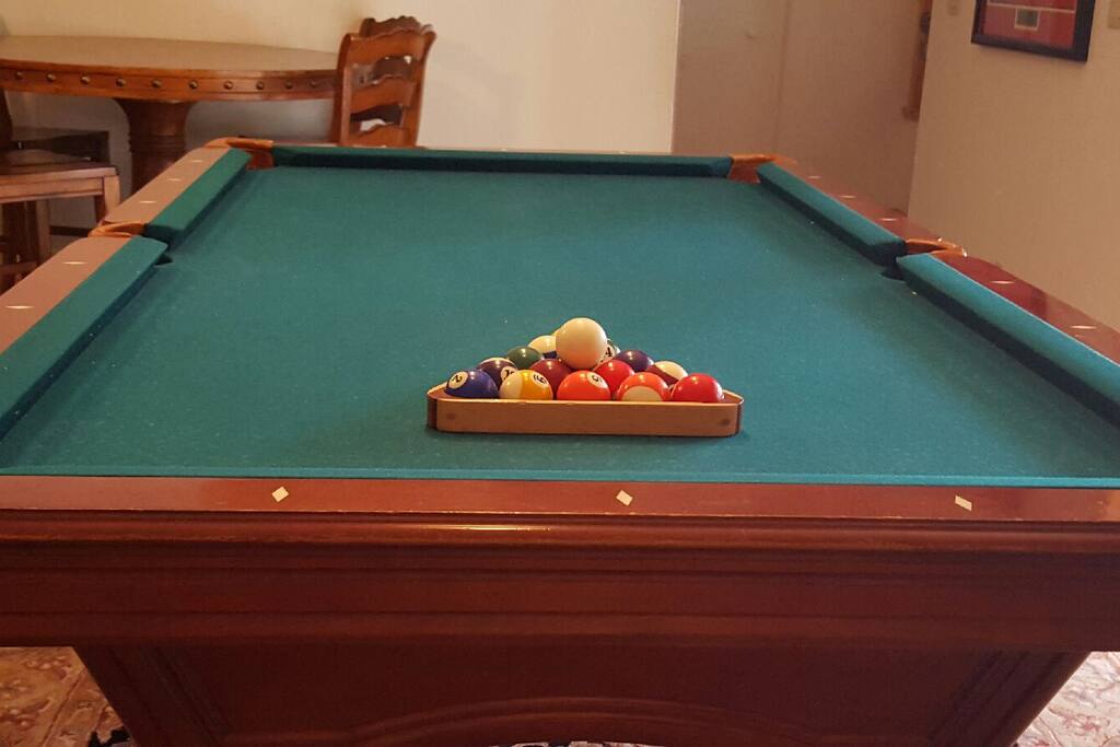 Entry level Family Entertainment Room! Rack Um! play a game of pool