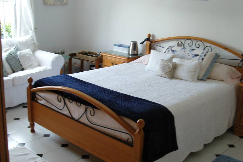 Comfortable king size bed.