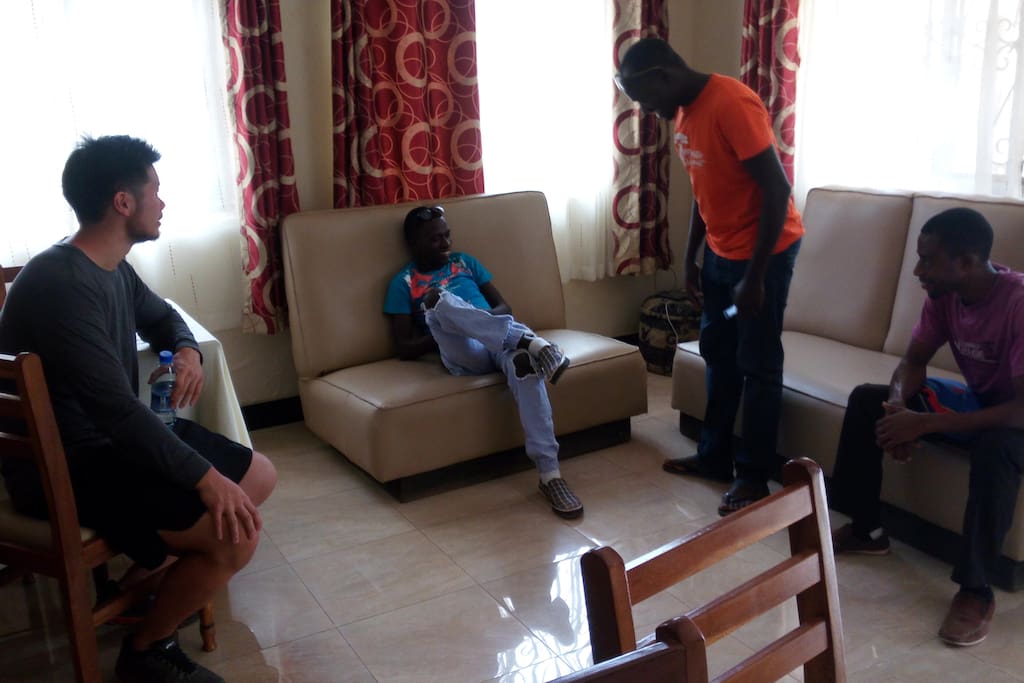 Guests in the common room