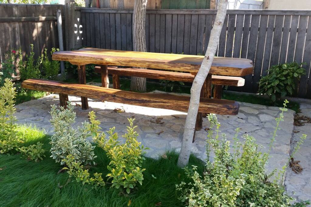 Zona de relaxare la umbra nucului batran