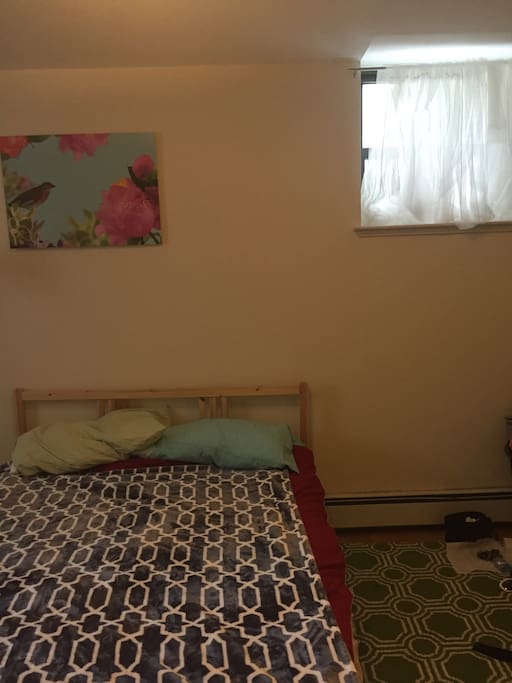 Bedroom has two windows