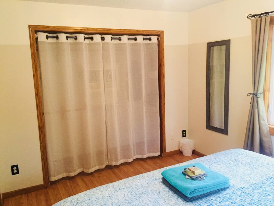 Bedroom 1, closet view.