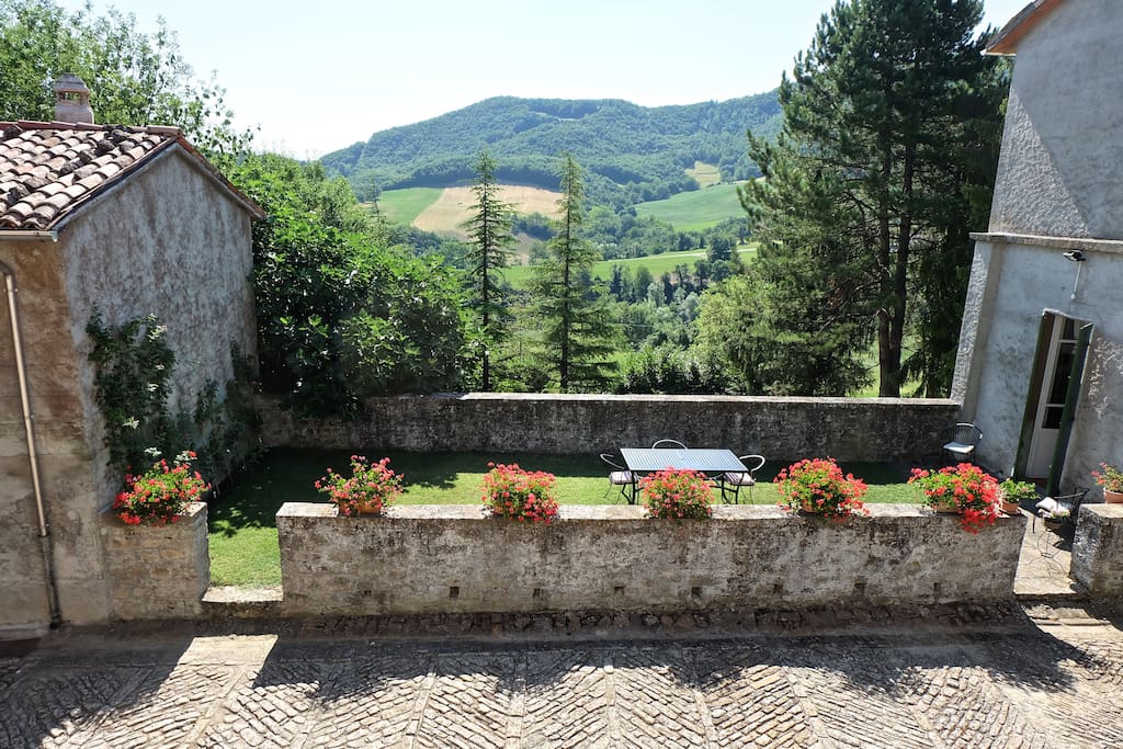 Courtyard view from the B&B