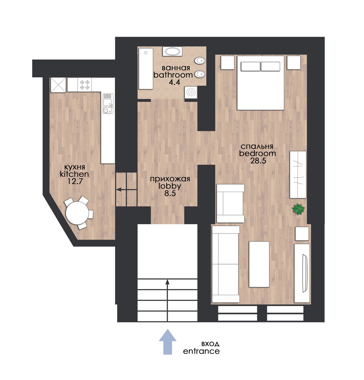 Rozloženie apartmánu