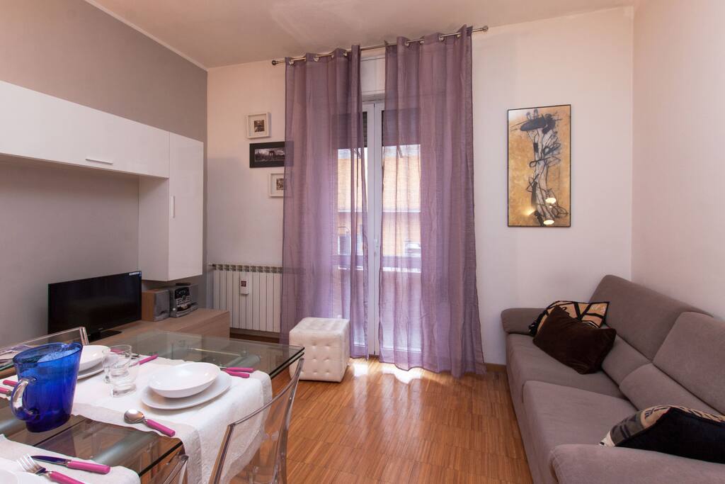 Soggiorno con divano letto