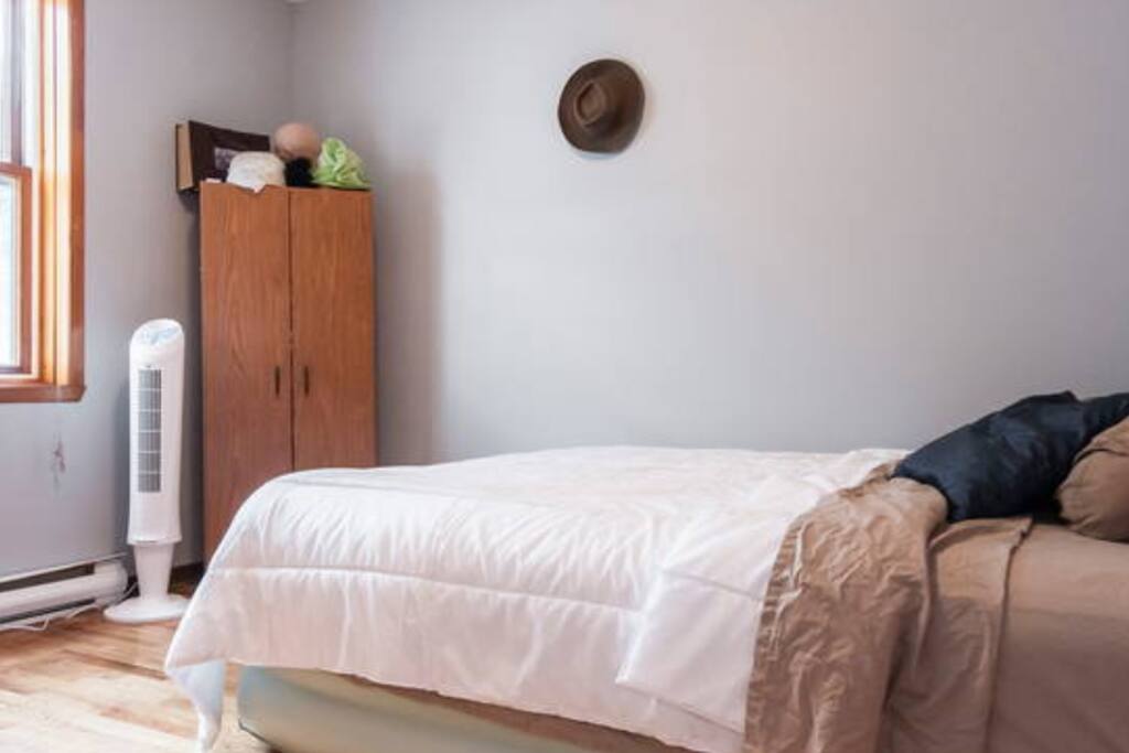 Guest room before just to show you how bright it can be during the day