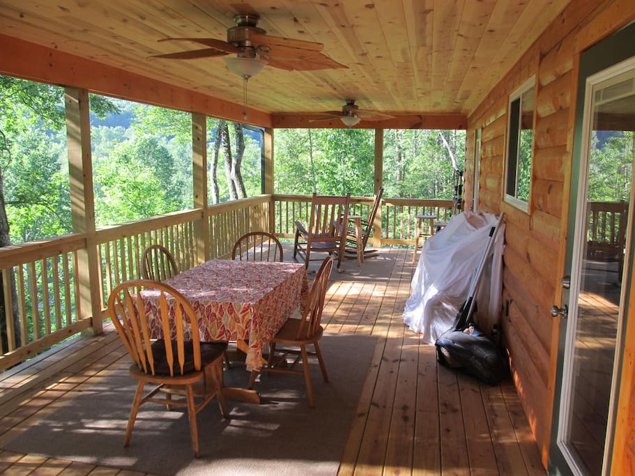 Private covered deck!