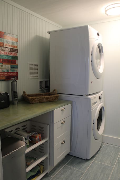 Full size front load washer and dryer