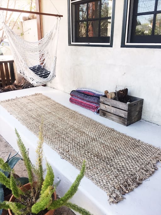 Mexican blankets and wood to keep you warm as you star gaze