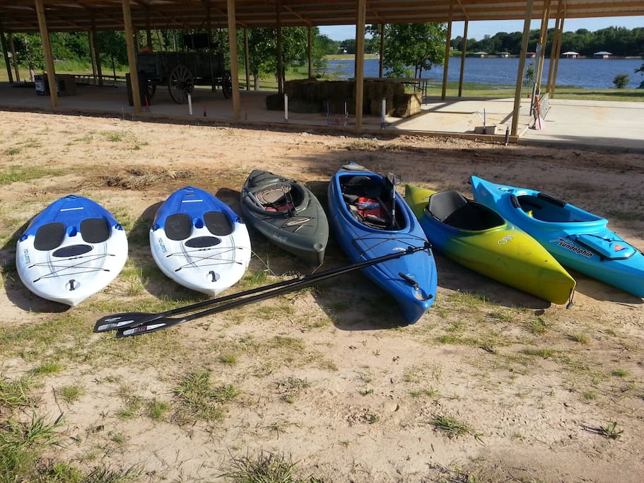 Kayaks and Paddle Boards at the ranch
