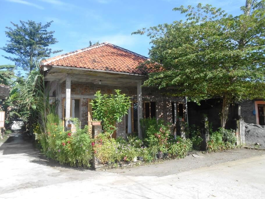 Left side of house in the sunny day