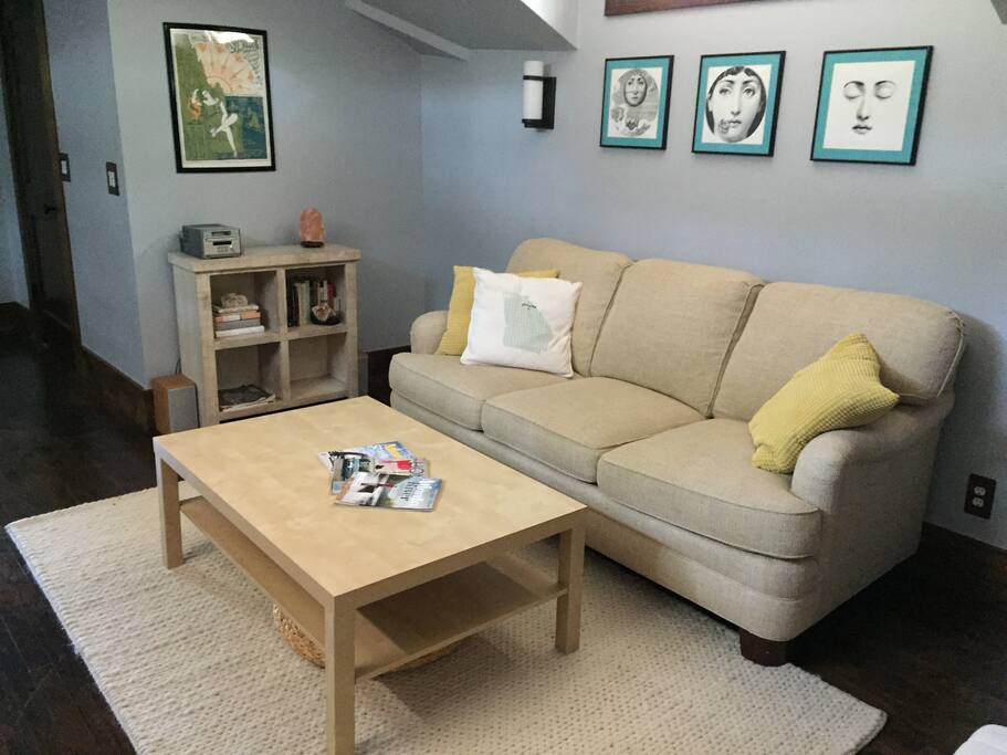 Comfortable couch for sitting or sleeping