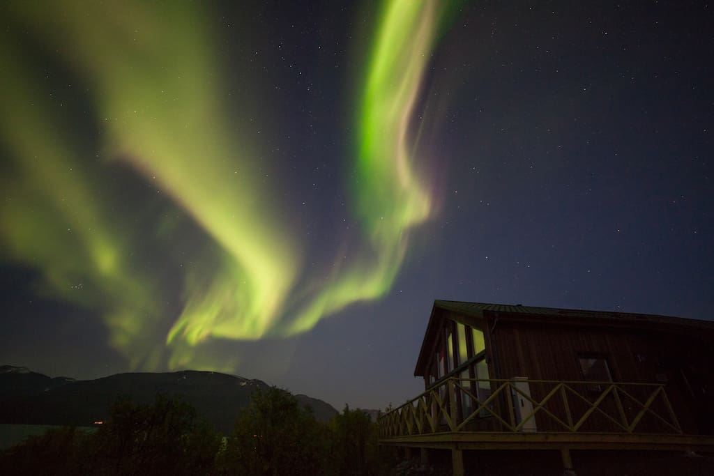 Another amazing display of the Northern Lights above the cabin