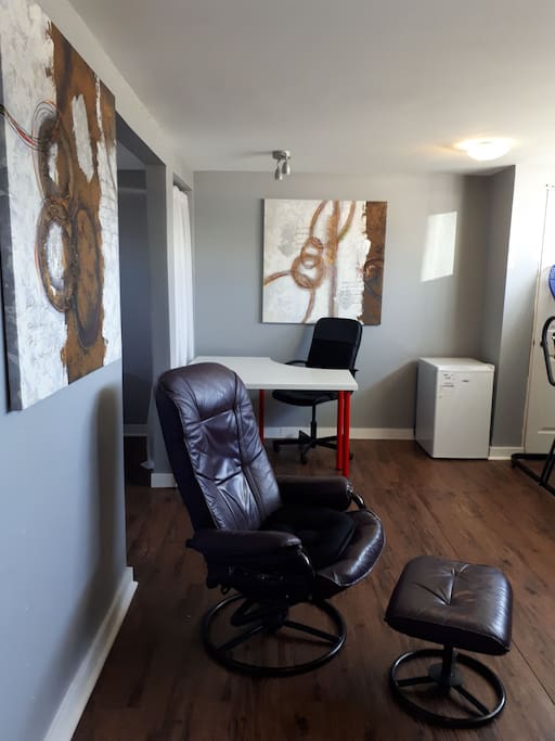 Desk available for work.
