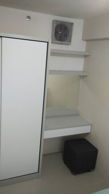 Cupboard & makeup table in the main bedroom