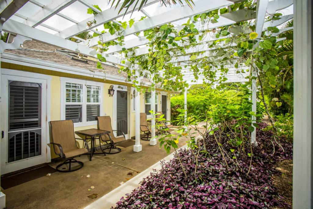 Bunk house with individual garden dining