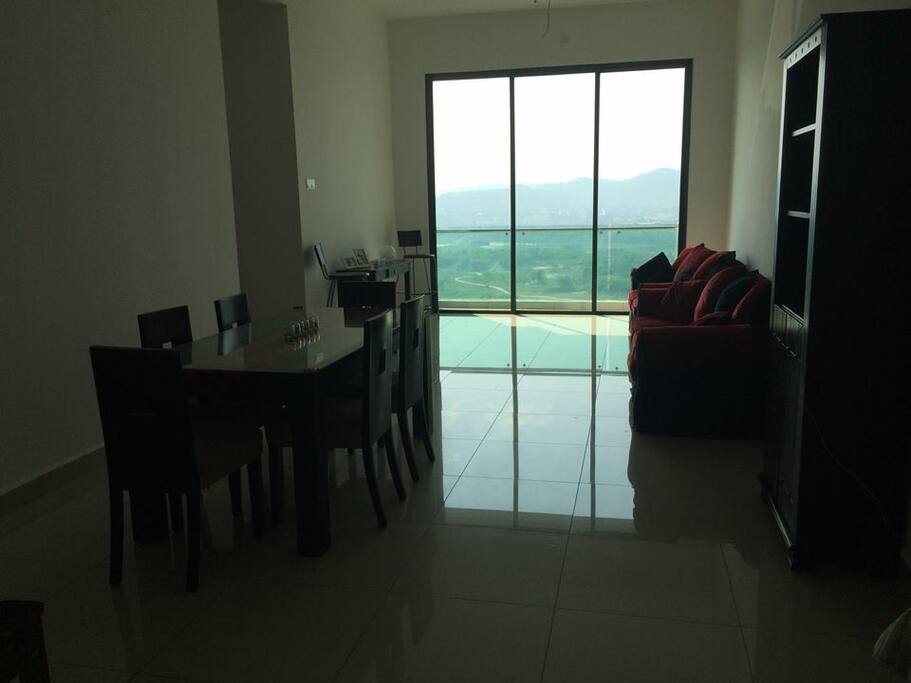 fully furnished hall equipped with flat screen TV, WIFI