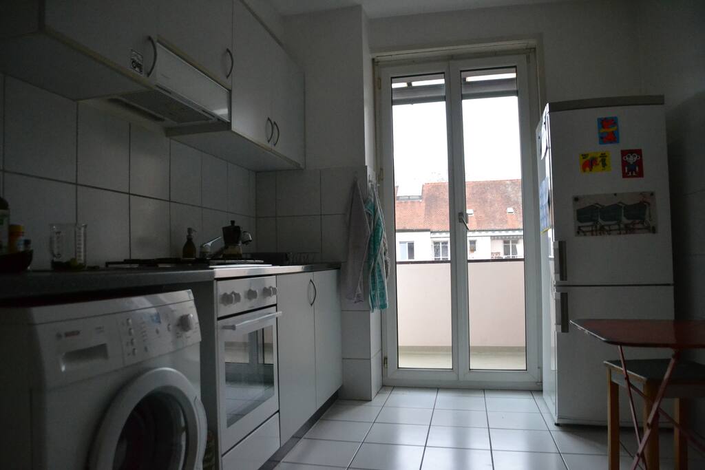 kitchen with access to balcony