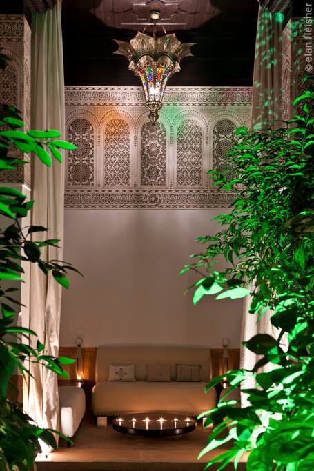 private boh for sitting and enjoying a good book or a quiet drink
