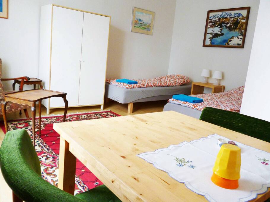 The rooms are big and bright
