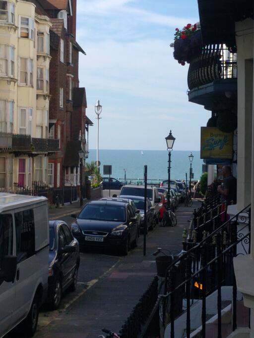 View as you enter the Victorian terrace building