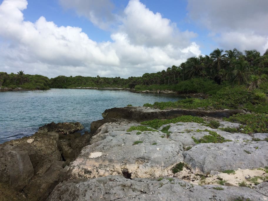 Walk to this free Lagoon on Sirenis Property