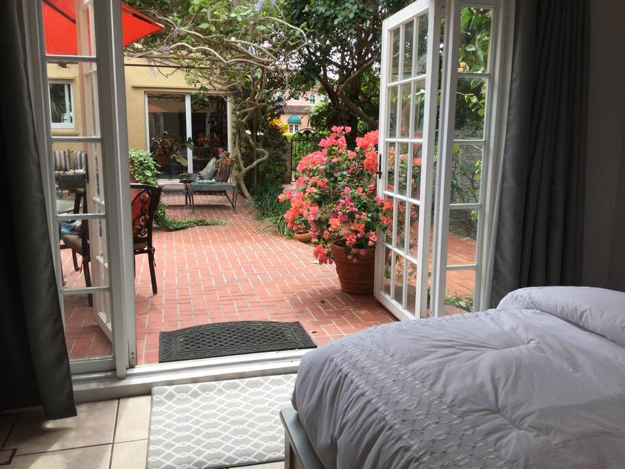 Use of patio with tables and chairs