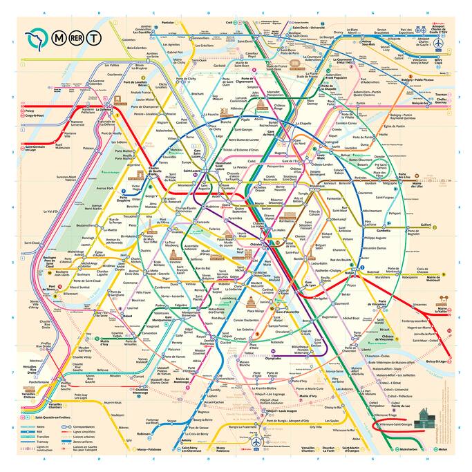 CosyArt sur le plan de métro de Paris