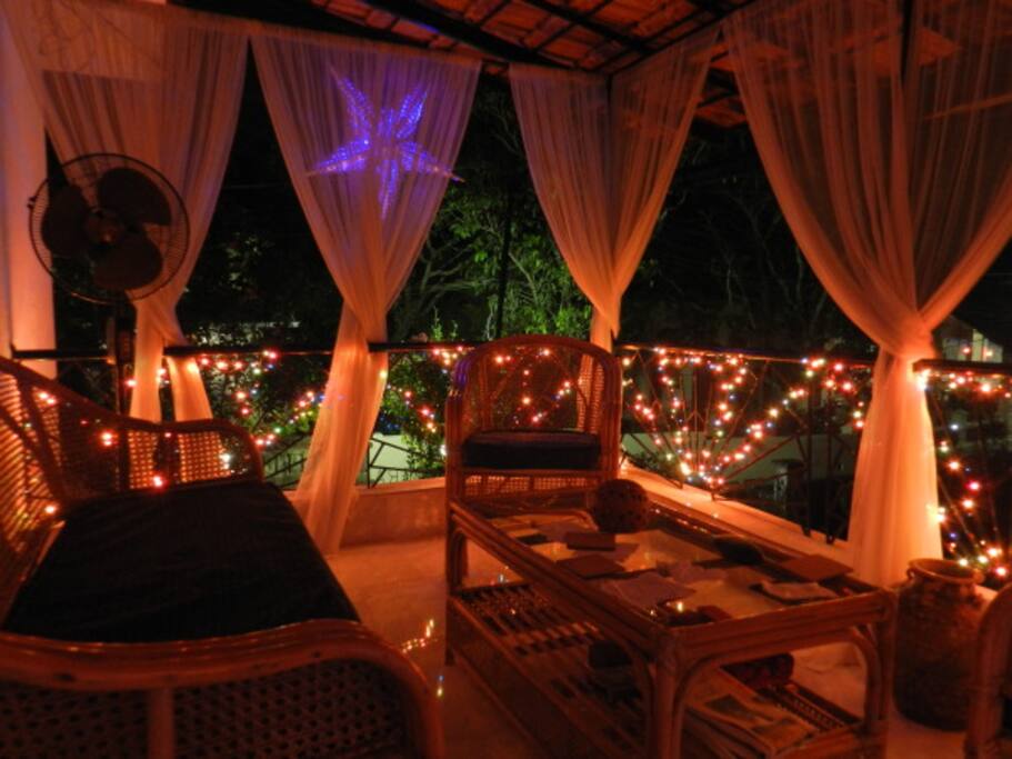 Balcony at night