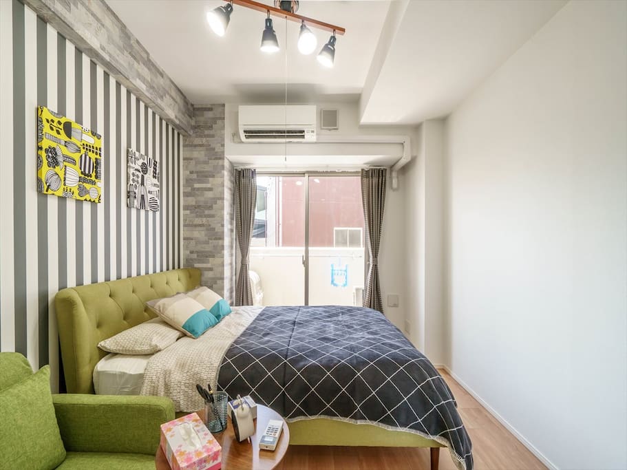 Studio Apartment with 1 double bed & 1 sofa bed