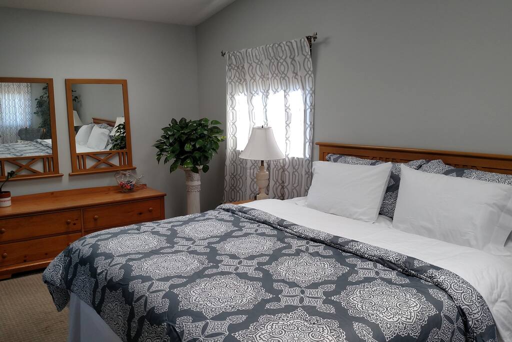 A spacious bedroom awaits.