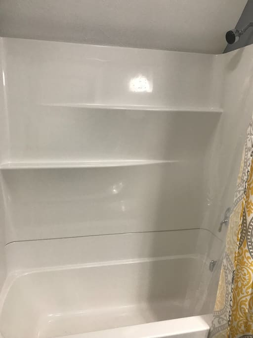 Upstairs tub shower