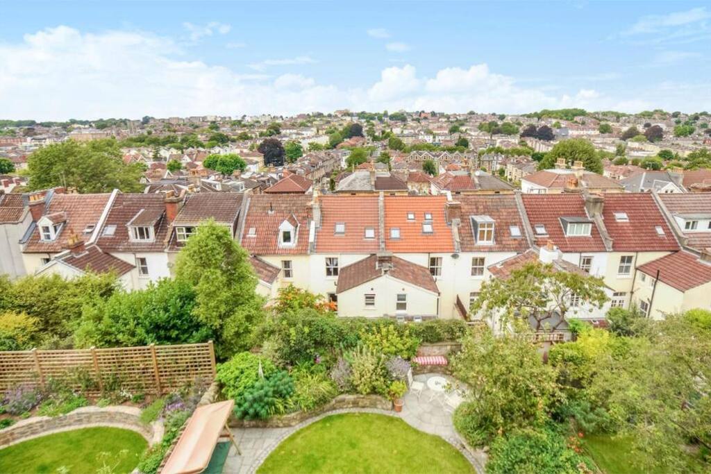 View from the rear up towards the Clifton downs