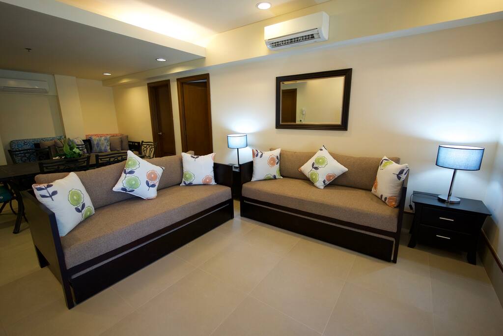 Living Area with 3 x sofa beds