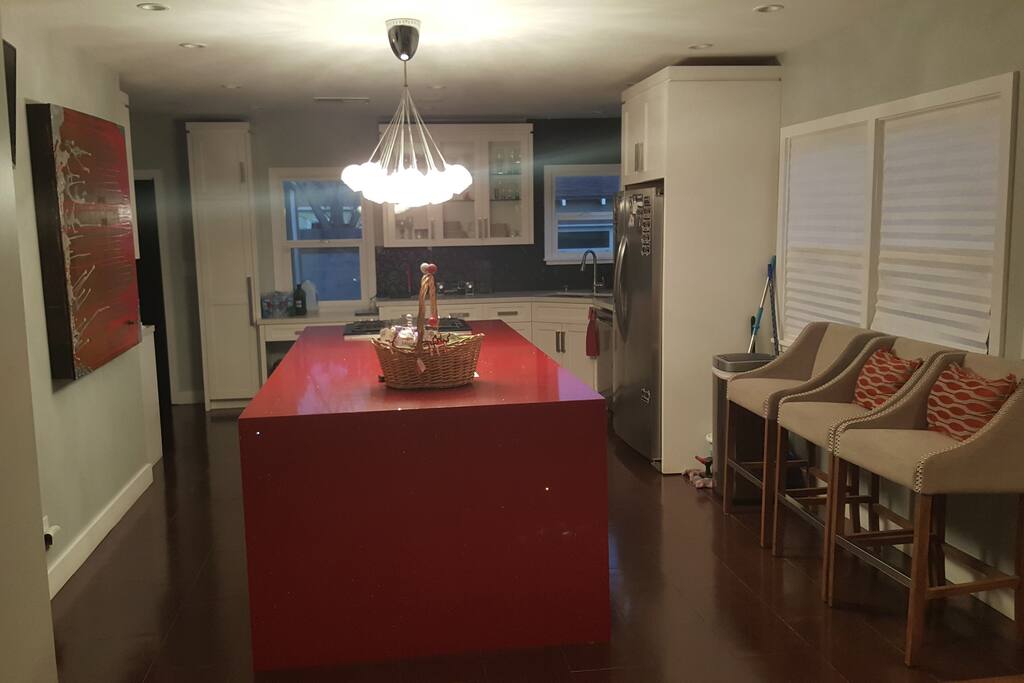 Chefs Kitchen with huge Island that seats 6 people