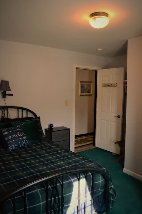 Soapy Smith Room - Full size bed, coffee maker and private bathroom.