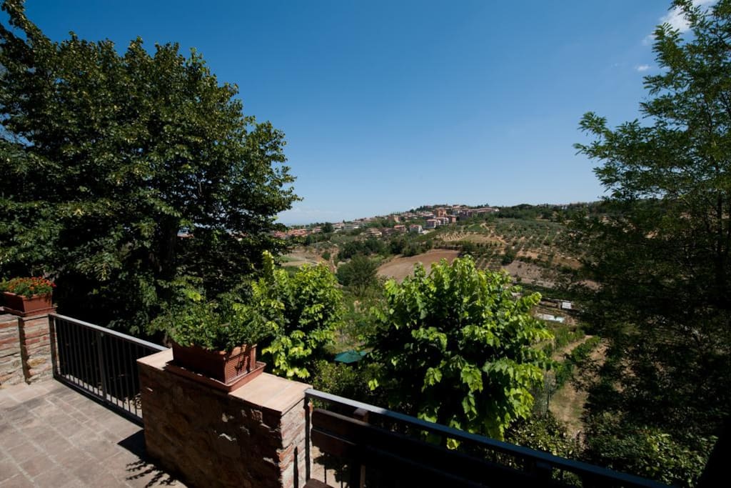 La vista dalla terrazza abitabile