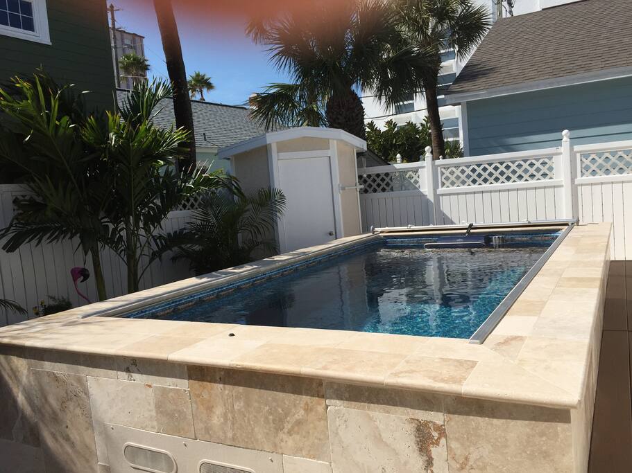 Endless pool with treadmill