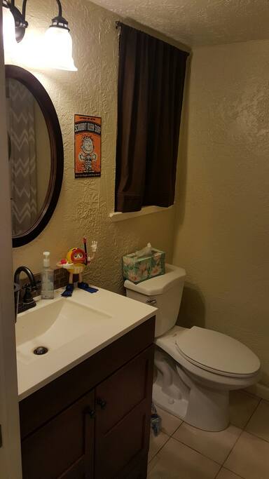 Bathroom downstairs with Laundry