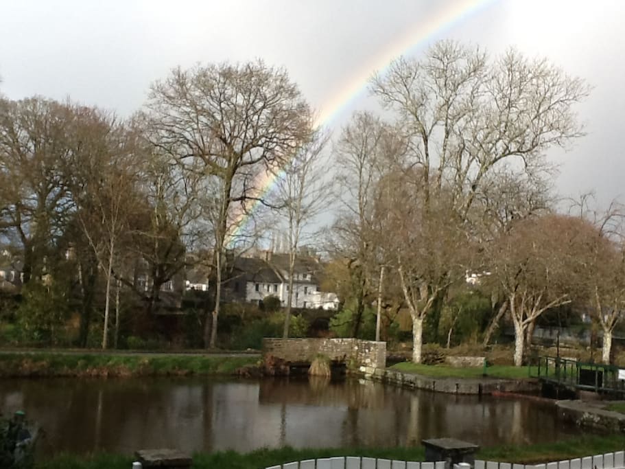 Rainbow over the canal