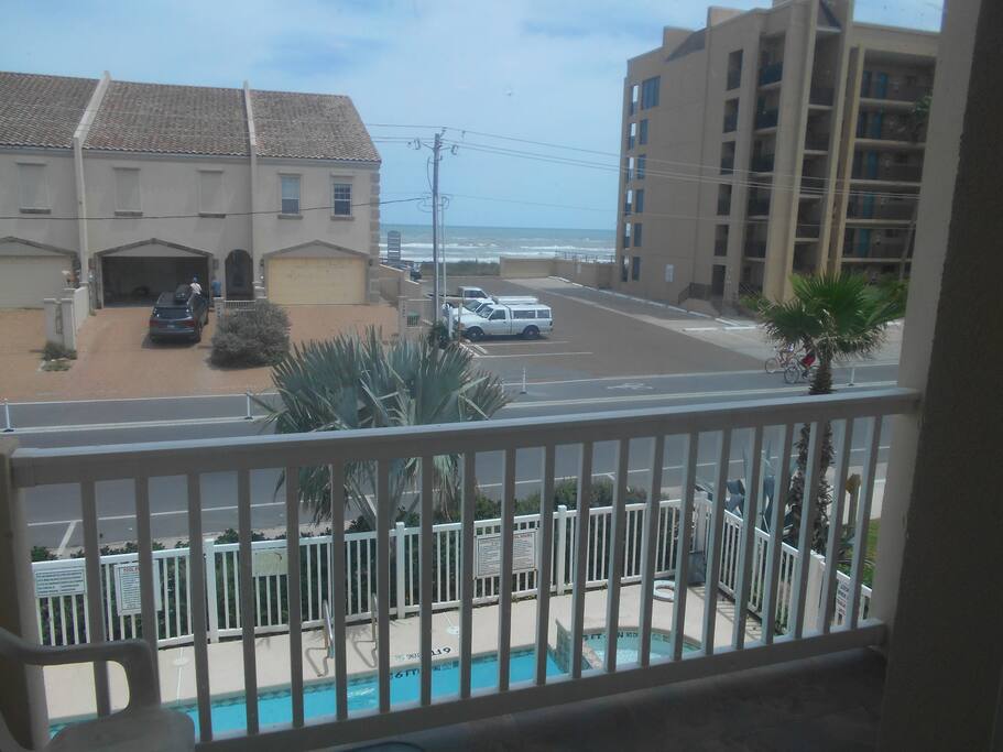 VIEW TO THE BEACH FROM THE BALCONY