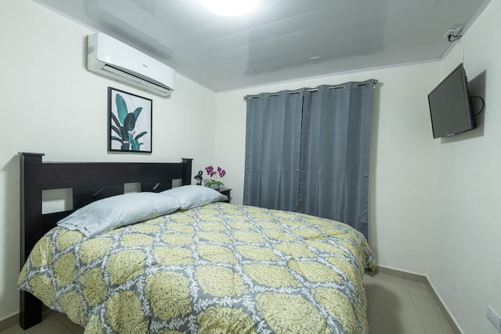 Bedroom #4 with AC and TV.