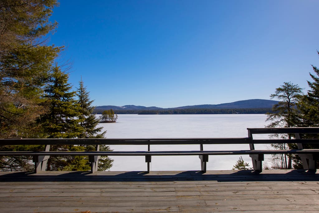 Winter lake view from the deck