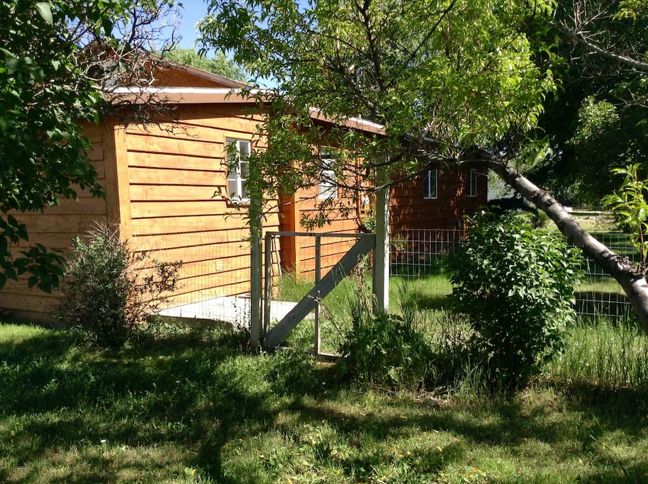View of guest room from backyard.