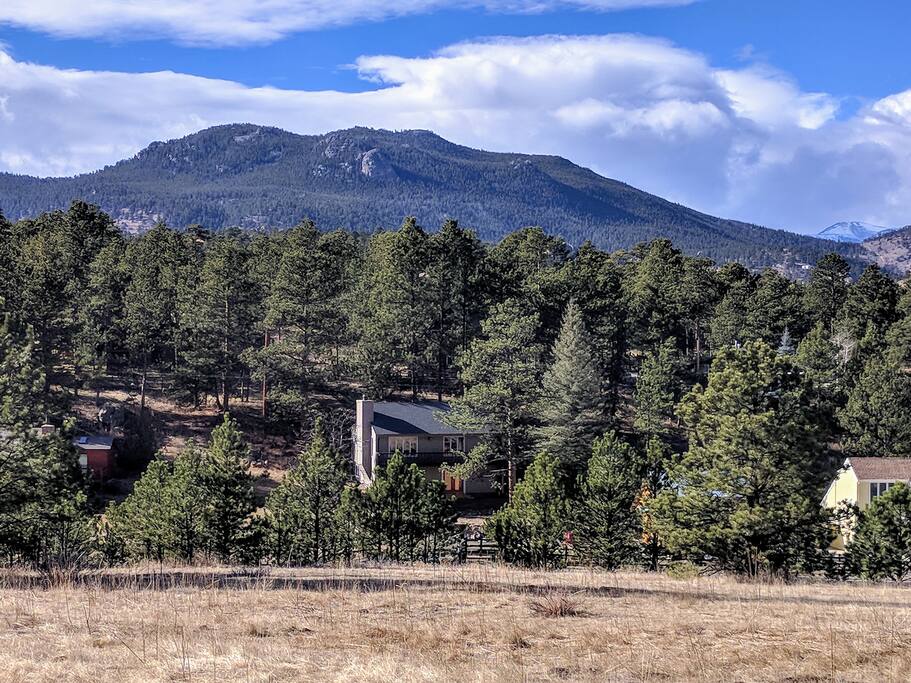 View of the house from the meadow.
