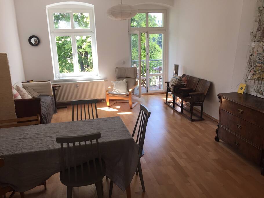 The living room, with the balconey