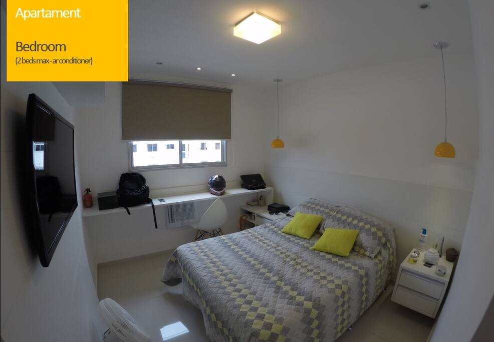 first bedroom
2 beds max
wifi
Cable TV
Ar conditioner