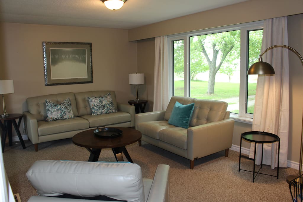 Living room with views over the Bay