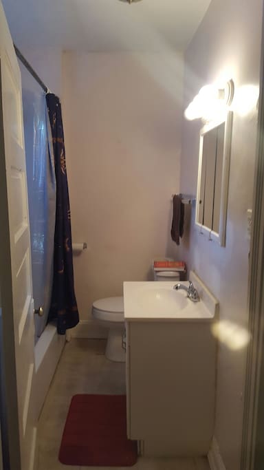 This most likely will be your own private bathroom. It is constantly being IMPROVED for your comfort. It has some bodywash, shampoos,toothpaste and mothwash for you. Feel free to bring your own or use whats available