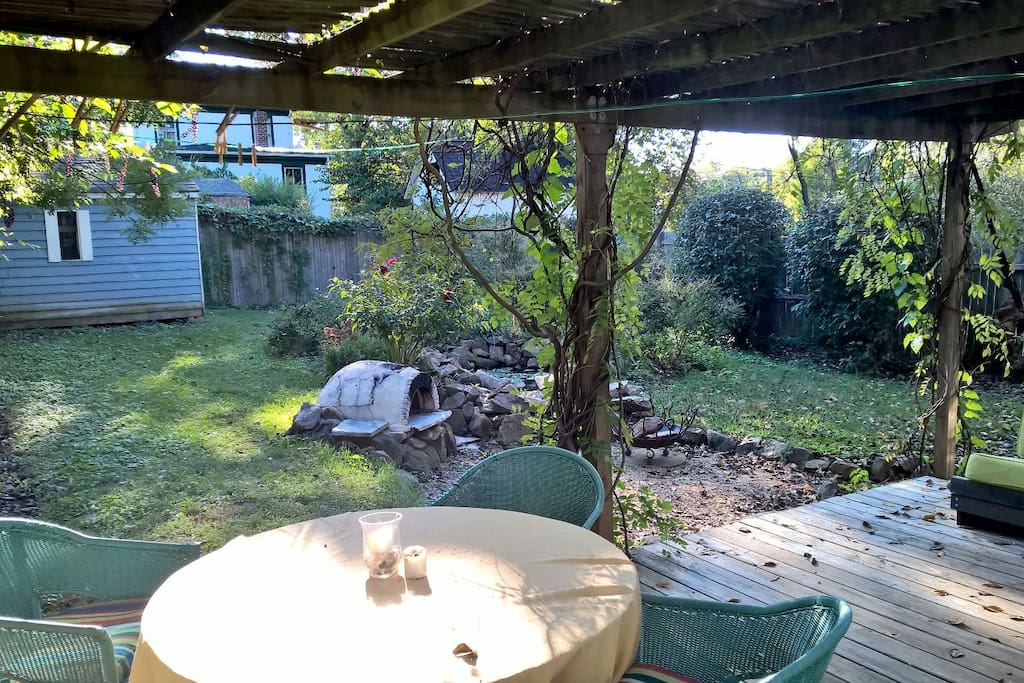 View of back yard from deck